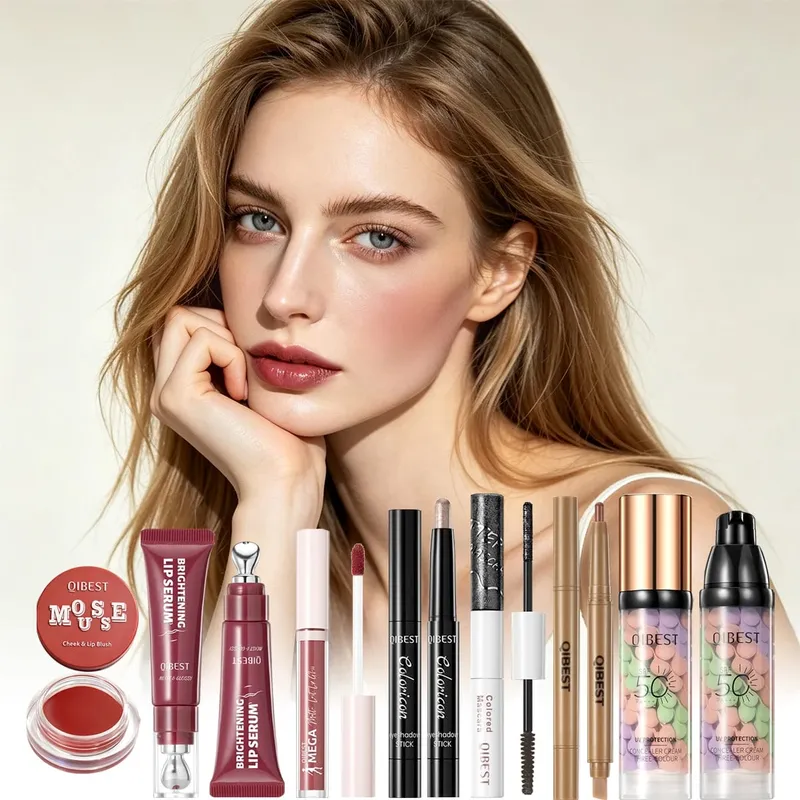 7-piece makeup set lip gloss lip liner blush eyeshadow primer mascara makeup set Christmas gift — image 7