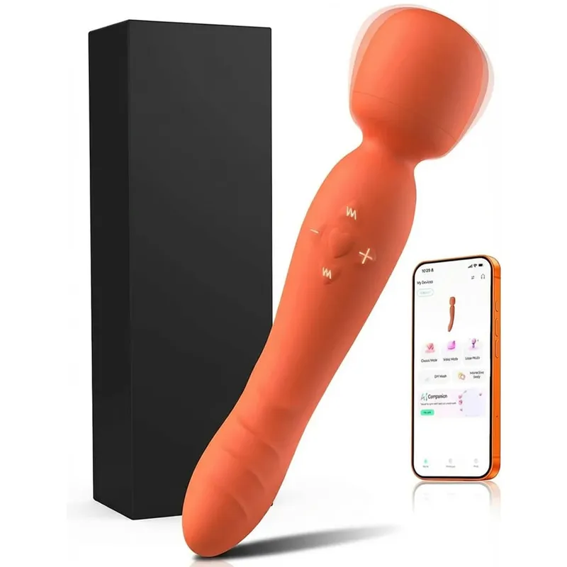 Smart APP Bezdrátový dálkový AV Vibrátor Kouzelná hůlka Výkonný stimulátor klitorisu bodu G Sexuální hračka pro ženy USB dobíjecí voděodolný dospělý