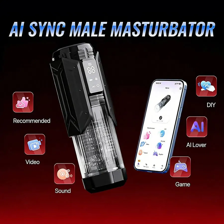 Voksenlegetøj Automatisk Masturbator Stroker med 7 stødende roterende 7 slikkende Vibrerende tilstande Håndfri Sex Machine Pocket Pussy — image 6
