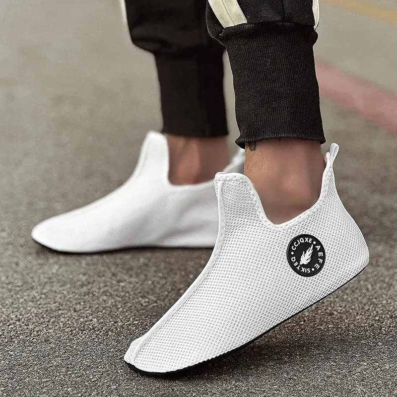 White Sneakers Men Casual High Top Shoes Comfortable Breathable Outdoor Sports Shoes Non Slip Lightweight Walking Shoes — image 2