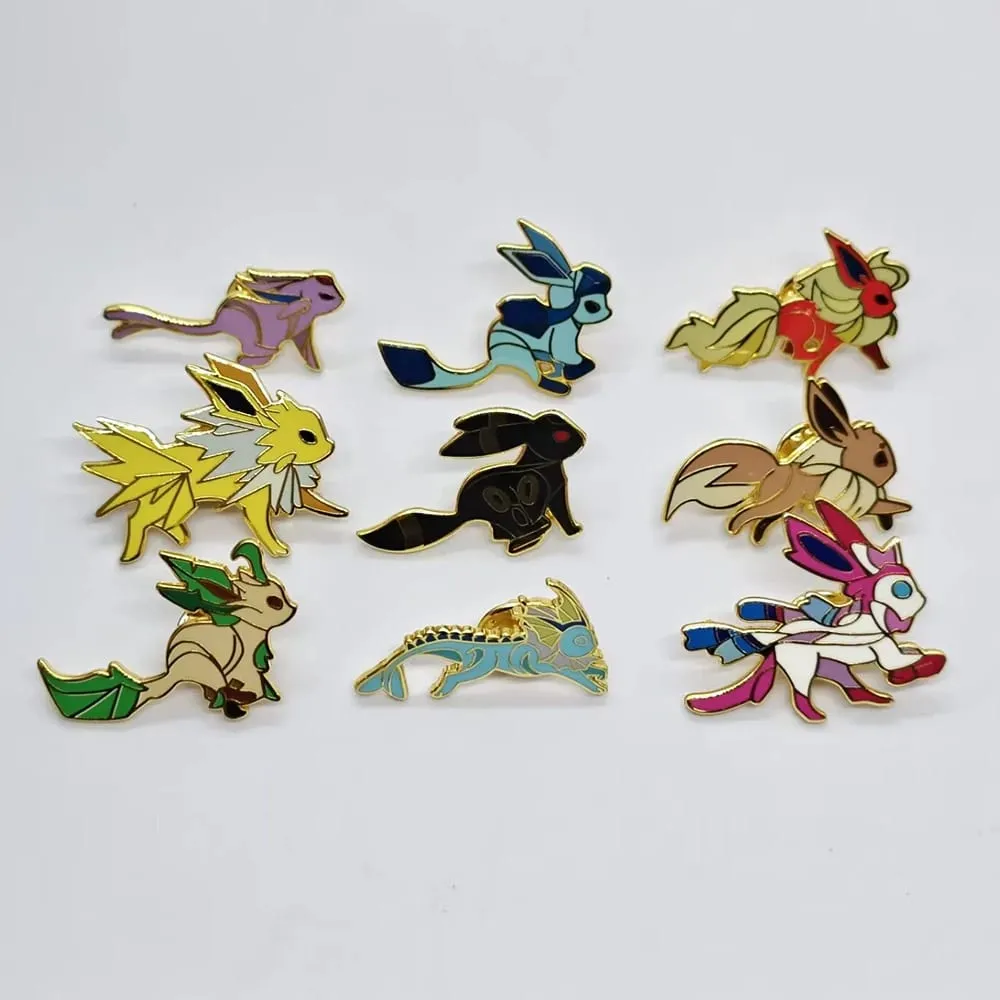 Pokemon Eevee Pikachu Enamel Pin Lapel Pins for Backpacks Cartoon Badges Cute Brooch for Clothes Jewelry Gifts for Friends — image 3