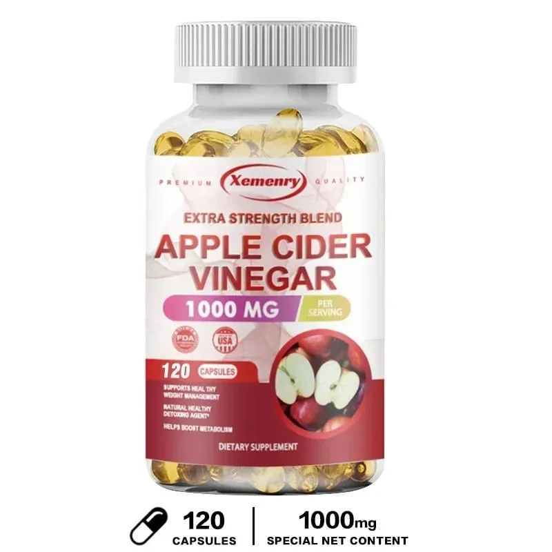 Apple Cider Vinegar Capsules - Fat Burning Detox Slimming Boosts Metabolism Healthy Weight Management — image 9