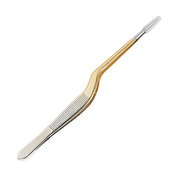 5.5-Inch Mini Kitchen Cooking Tweezers Stainless Steel Precision Plating Tongs Offset Tip for Food Styling Cake Decor — image 16