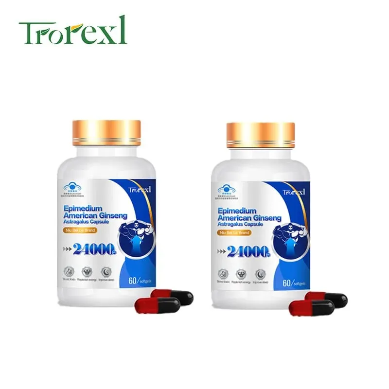 100% Premium Epimedium Horny Goat Weed American Ginseng Capsules — image 8