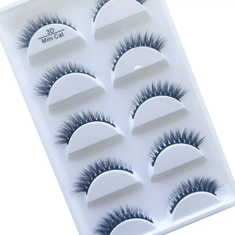 10/50 Boxes 3D Mink Eyelashes Natural Thick False Eye Lashes Mink Lashes Soft Fake Eyelash Wispy Makeup Cilios H13 Cat — image 6