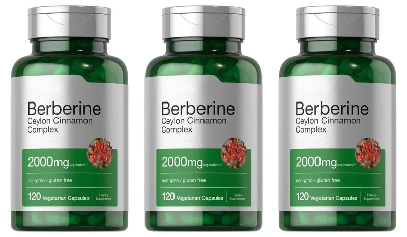Berberine Ceylon Cinnamon Complex 2000mg Vegetarian Capsules Non-GMO Gluten Free Daily Wellness Supplement for Adults 120 Count