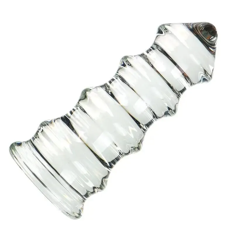 Pagoda Transparent Glass Anal Plug G-spot Stimulation Massage Stick for Women Adult Sex Toy Prostate Massage Masturbator for Man — image 4