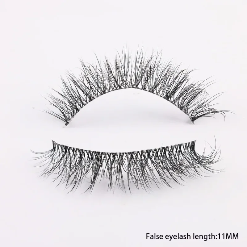 3D Mink Lashes Transparent Band False Eyelashes Natural Fake Eyelash Anime Winged Clear Band Lashes Manga Lashes Makeup — image 10