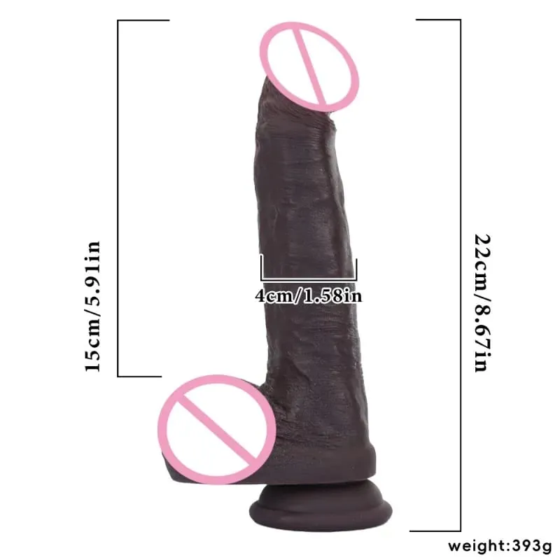 Silikon Dildo Realistik Keseronokan Lembut Penis Melancap Fantasi Pengurut Prostat Pembesar Dubur Faraj Mainan Seks Dewasa untuk Wanita