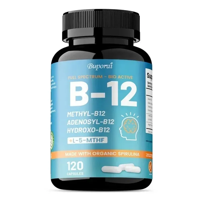 Vitamin B12 - Promotes Brain Health Boosts Cellular Energy Improves Mood Maintains Mental Clarity and Increases Energy