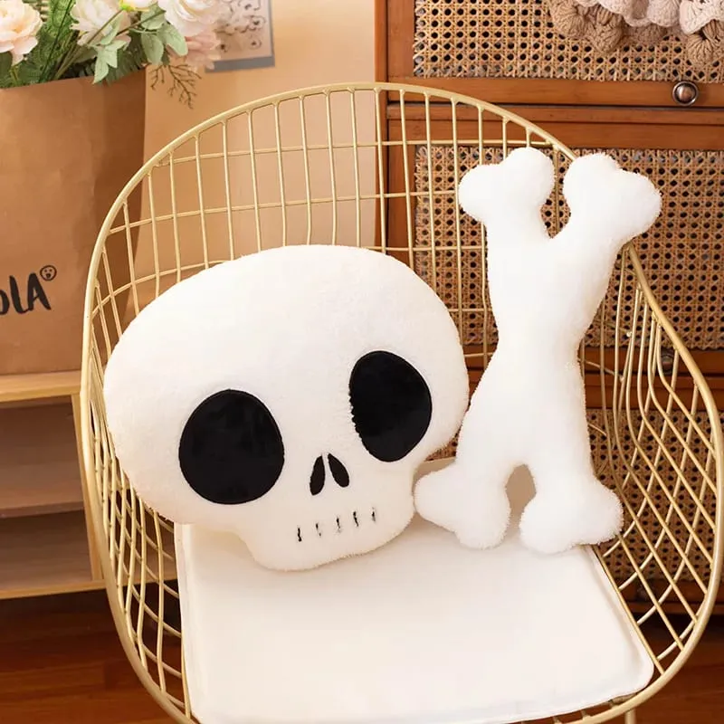 1pc Skulland & Crossbones Plush Pillow Halloween Home Decoration Toys Sofa Chair Cushion Doll — image 7