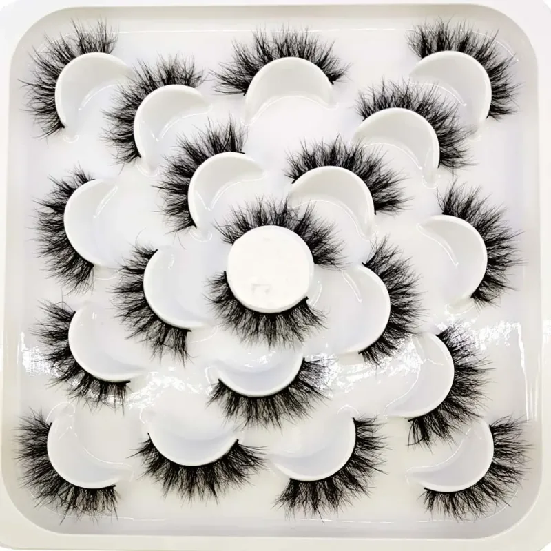 NEW 10 pairs Handmade 3d mink lashes short False Eyelashes Cross Messy Dense Natural Eye Lashes Stage Makeup False Eyelashes — image 4