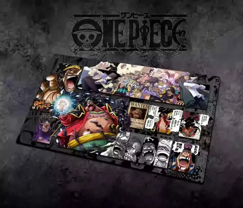 60*35cm Anime One Piece OPCG GAME Card PlayMat Comic Series New Four Emperors Teach Shankusu Buggy Luffy Chopper Collection Toys