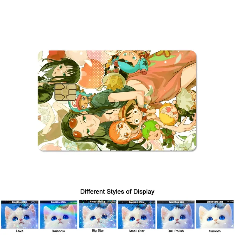 Animation One Piece Luffy Portgus D. Ace 2.5D HD Matte PVC Sticker Film Tape Skin for Credit Card Debit Card Waterproof Sticke