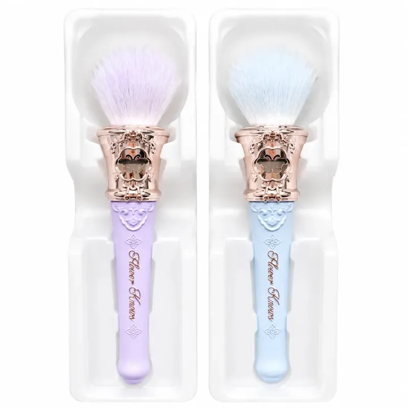 Flower Knows Makeup Brush Set 2pcs Swan Ballet Sweetie Bear Knight Unicorn Blush Brush Soft Synthetic Hair Cute Makeup Tools
