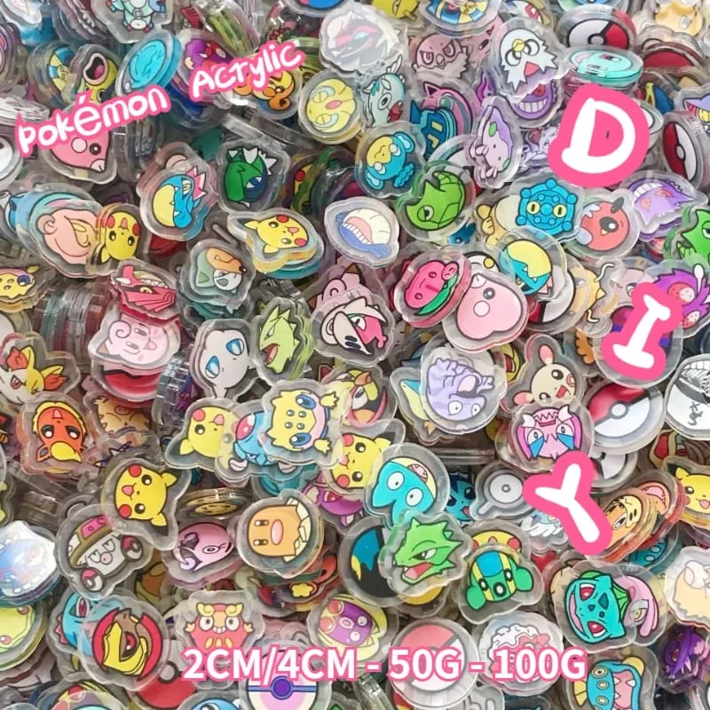 البوكيمون الاكريليك DIY بها بنفسك التصحيح Kawaii قلادة على شكل خاص قطع أنيمي الكرتون على الوجهين الطباعة المفاتيح دبوس المواد — image 1