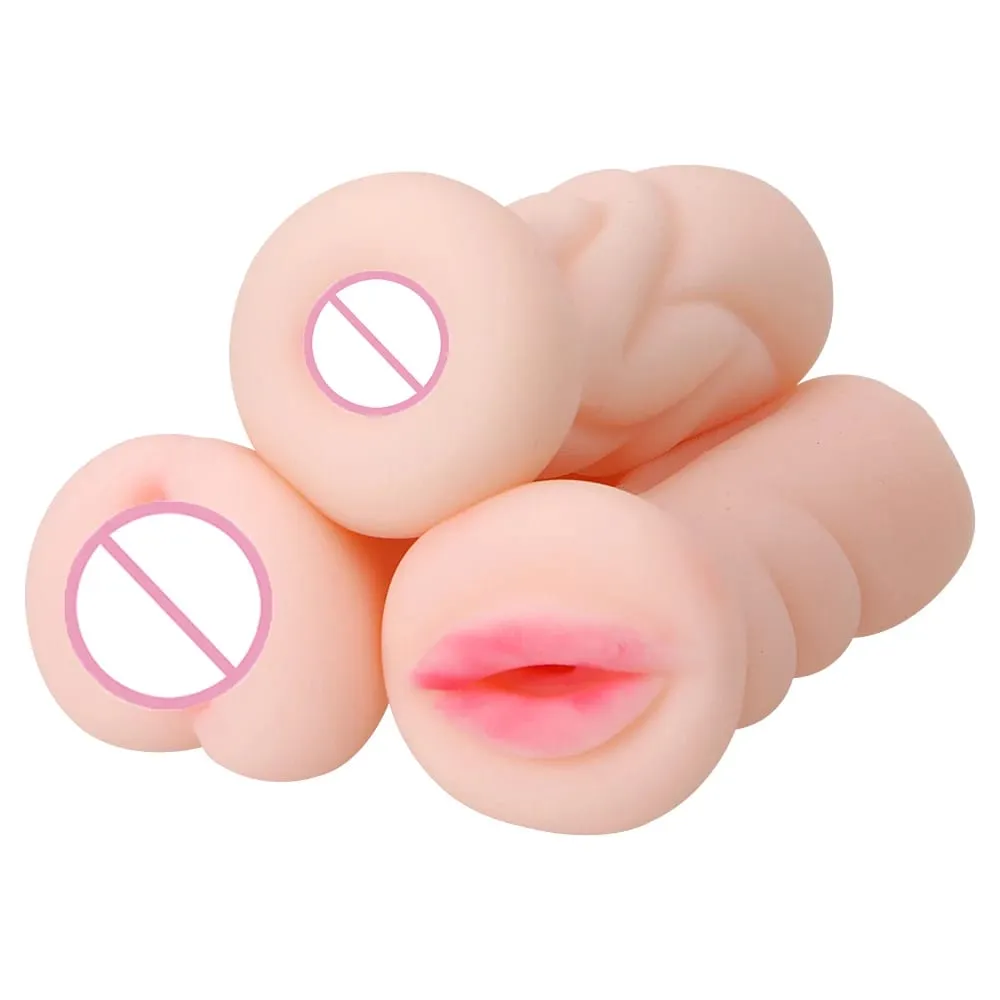 11cm Silicone Male Masturbator Artificial Mouth Anal Vaginal For Men 18 Penis Pump Glans Sucker Real Pussy Sex Toys Erotic Goods — image 1