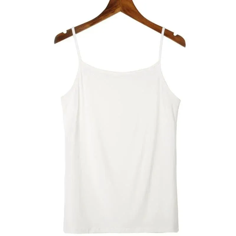 Effen Kleur Mouwloos Hemdje Vest Casual Basic Slanke Tank Top Alle Match Dagelijks Dames Zomer Mode Streetwear Tops Ondergoed