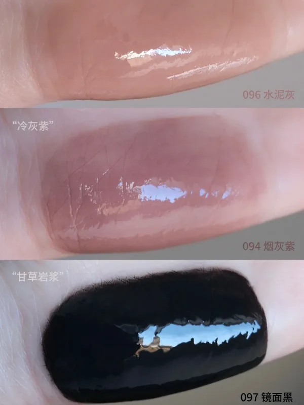 Hyntoor Black Lipgloss Glitter Gothic Lipstick Dual Color Set Matte Silver Nourishing Dark Satin Metalic Daily Smoky Effect — image 3
