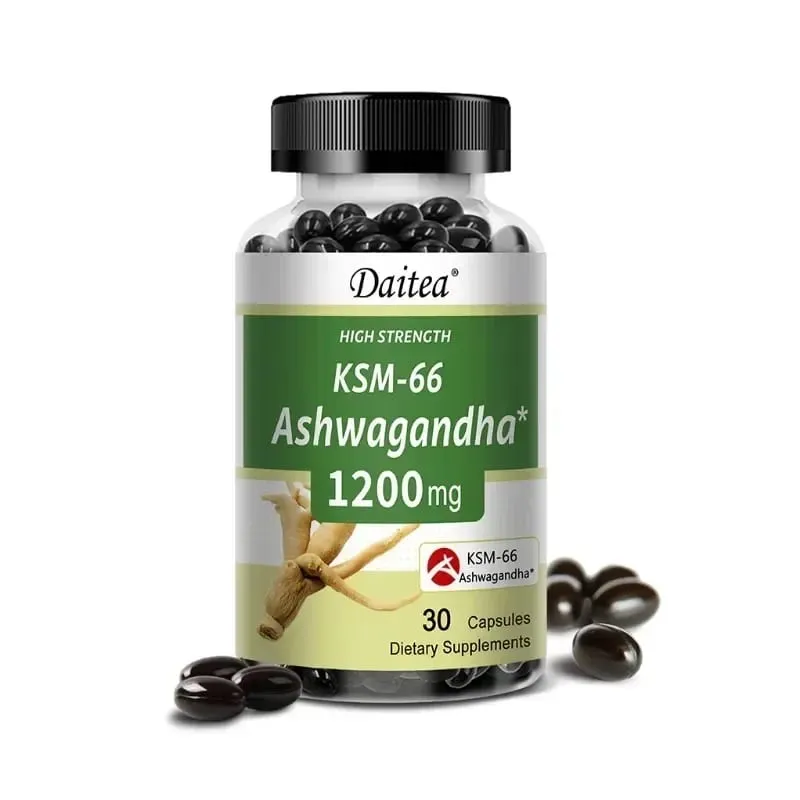 KSM-66 Ashwagandha Capsules 1200MG - Anxiety Relief Stress Reduction Sleep Improvement Mood Support Supplement — image 8
