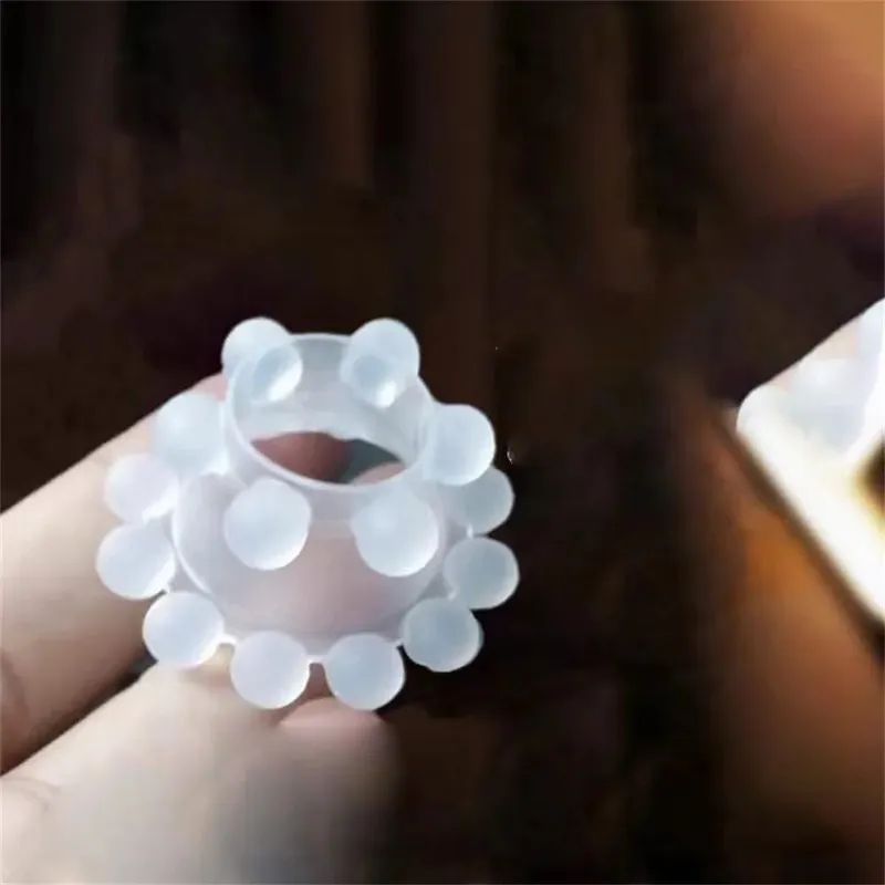 1PC อวัยวะเพศชายแหวนแขนคริสตัล Cock แหวน Reusable Condom DELAY Ejaculation Sex ของเล่นสำหรับชายล็อค Cockring Intimate Goods — image 6