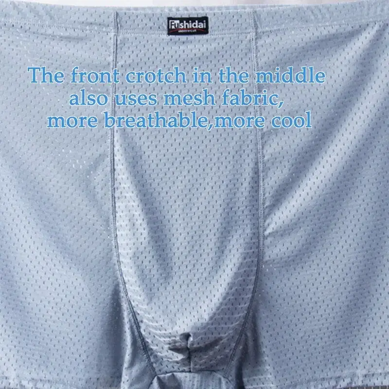 4 Pack Men's Big Size Boxer Shorts (9XL-13XL) Breathable Mesh Underwear Comfort Fit, Stretch Waistband Plus Size Men's Undies