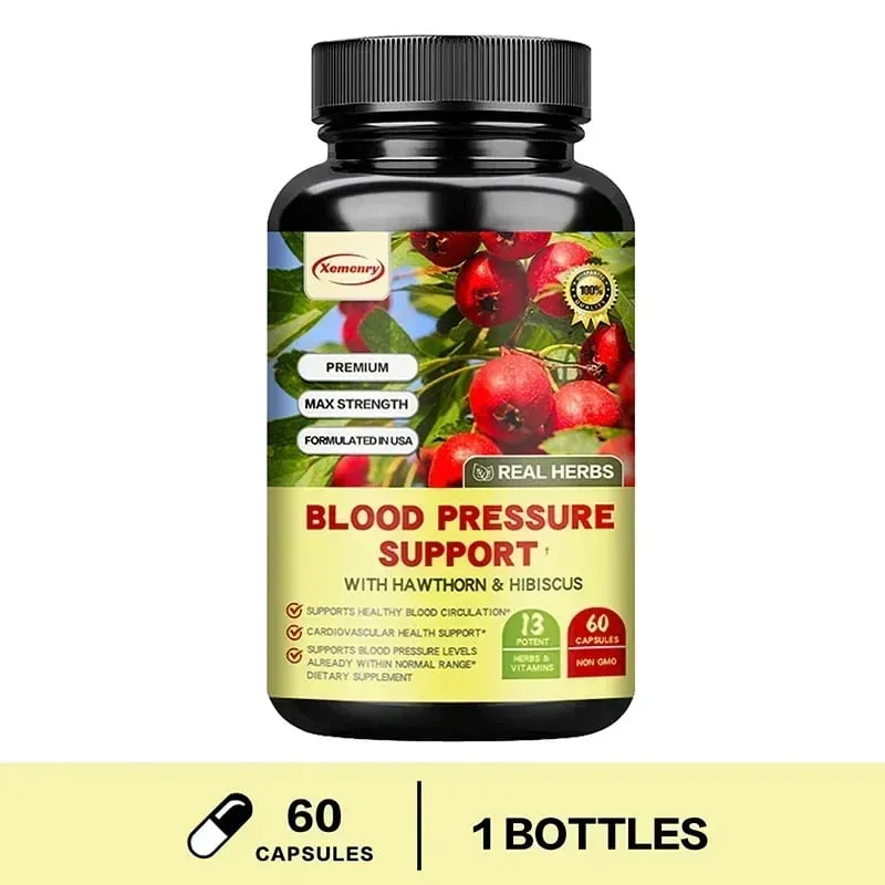 Soutien de la tension artérielle – Soutient la santé cardiovasculaire, stimule l'énergie et l'immunité pour la santé cardiaque – avec aubépine et hibiscus — image 9