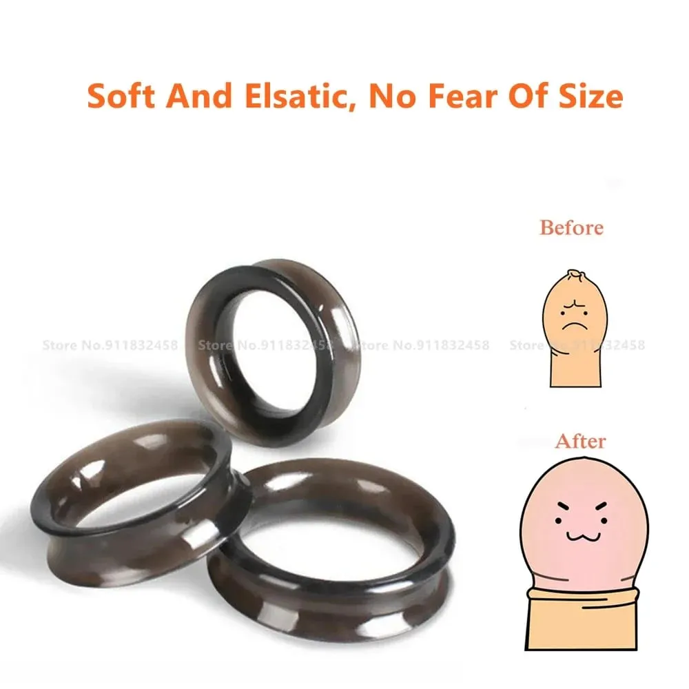 3PCS/Set Foreskin Circumcision Ring Penis Ring Scrotum Pendant Ball Stretcher Cock Ring Sex Toy for Men Adult Toys — image 2
