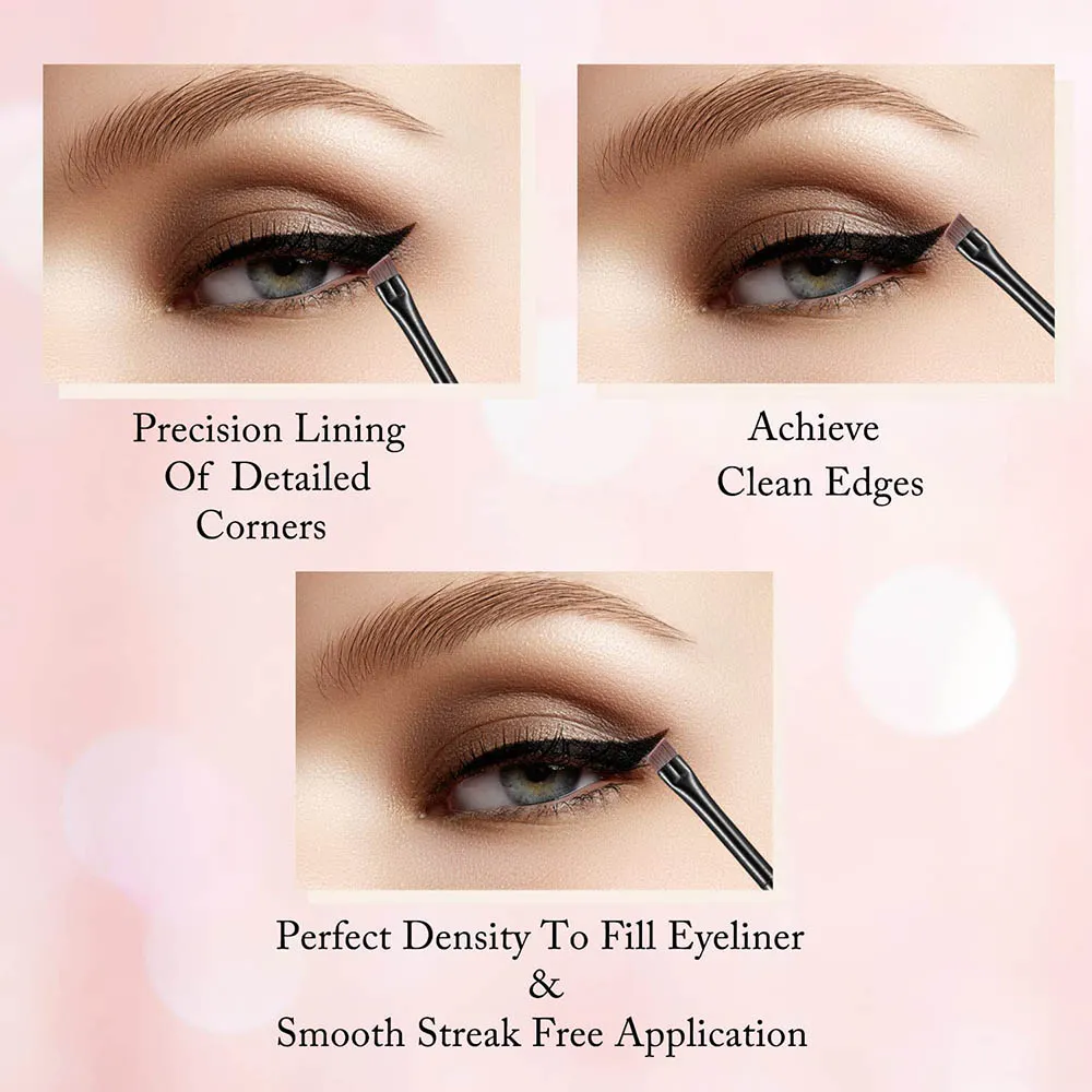 Eyebrow Eyeliner Brush Small Angled Blade Liner Brow Contour Brush Beauty Cosmetics Tool Makeup Brushes Set — image 4