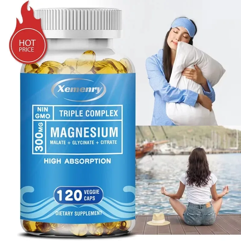 Suplemen Triple Magnesium Complex - Mengandungi Magnesium Glycine Malic Acid dan Sitrat Untuk Merehatkan Otot dan Meningkatkan SleepSupp — image 2