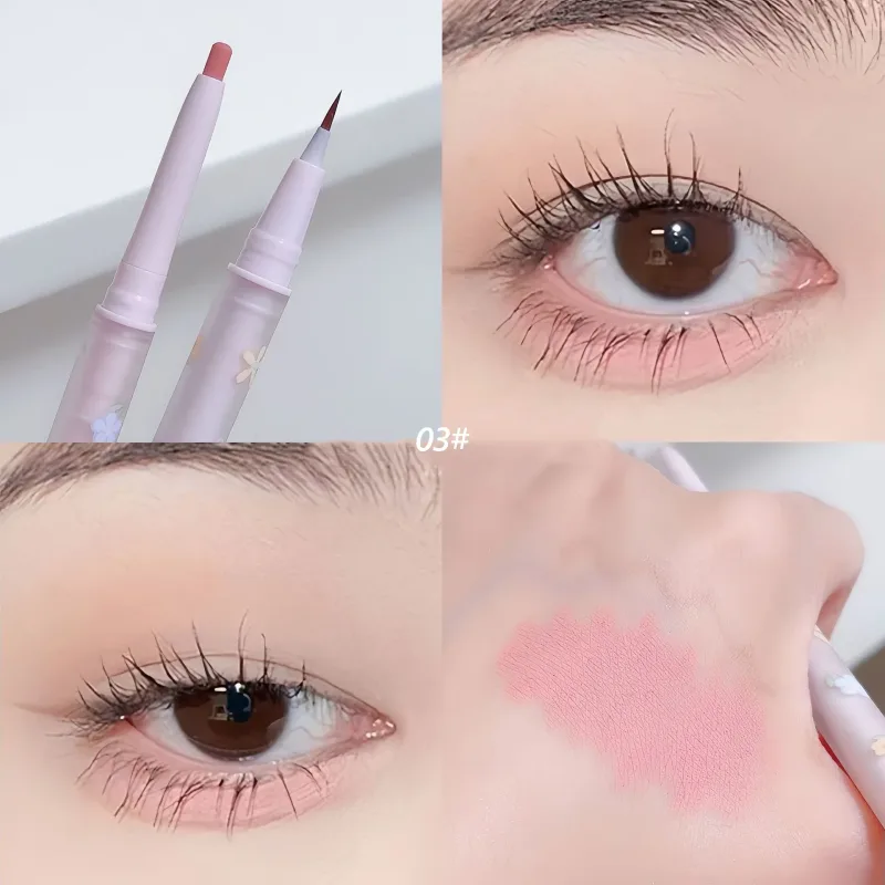 Double Head Eyeliner Liquid Down To Shadow Pencil Eye Highlighting Eyeshadow Stick Natural Big Eye Makeup Gel Pen