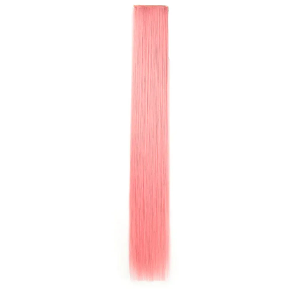 Clip in Hair Extensions Colored Party Highlights 30 inches Multi-colors Straight Hair Synthetic Hairpieces — image 12
