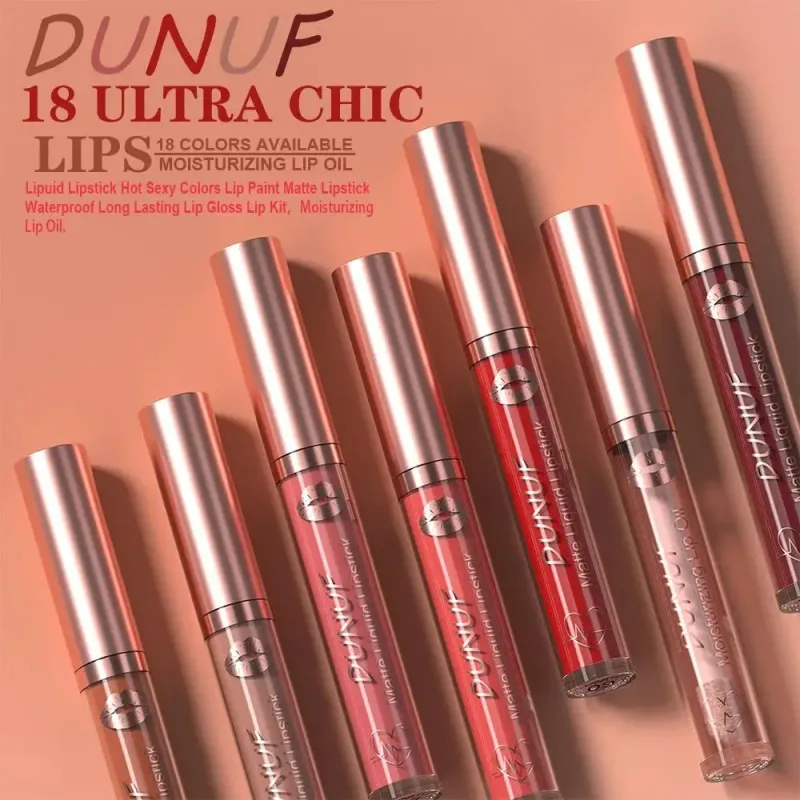 6 PCS Velvet Matte Liquid Lipstick Set Waterproof Long Lasting Nude Rose Red Lip Oil For Moisture And Shine — image 6