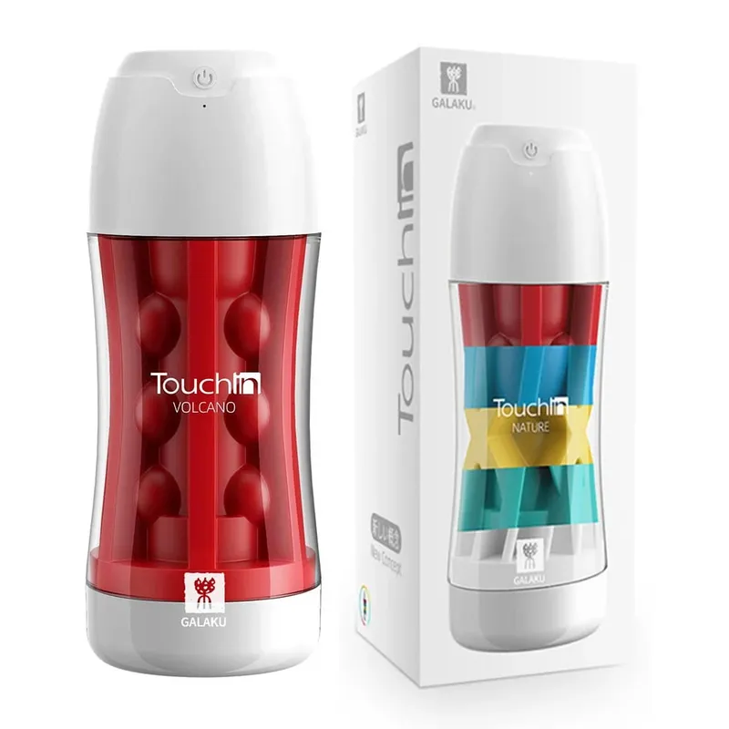 Touch In Masturbator Blowjob Simulation Sucking Cup Soft Realistic Vagina Male Masturbator Erotic Adult Sex Toys For Men