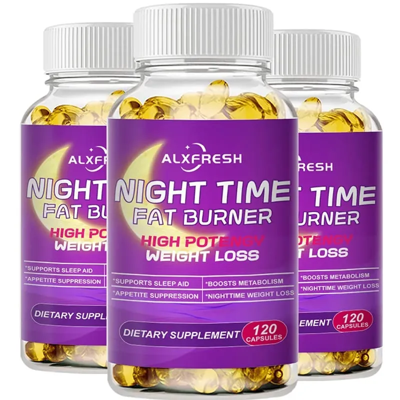 Nighttime Sleep Capsules Improve Sleep Quality Relieve Anxiety Relax Nerves Suppress Appetite Boosts Metabolism Manage Weight
