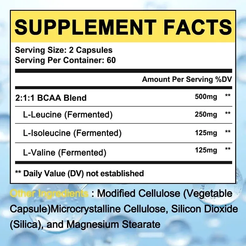 Supplement – Branched Chain Amino Acids Capsules – Enhance Strength and Energy Levels Increase Muscle Mass — image 6