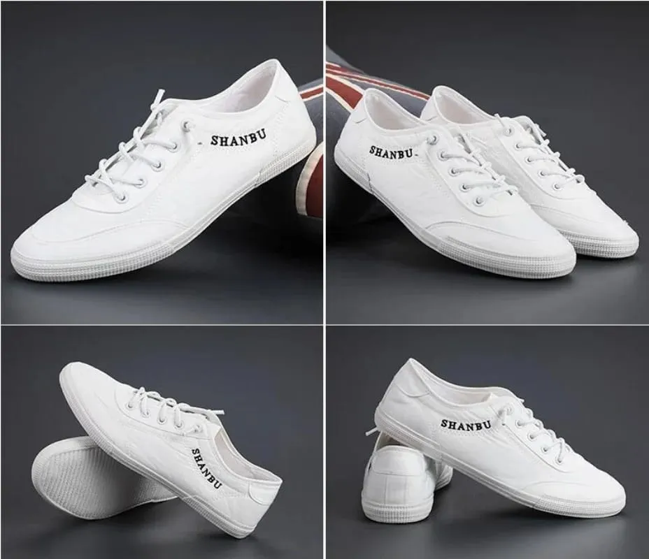 Plus Size 46 Men's Casual Shoes Lightweight Breathable Men Shoes Flat Sneakers White Lace-Up Tenis Man Sneakers — image 6