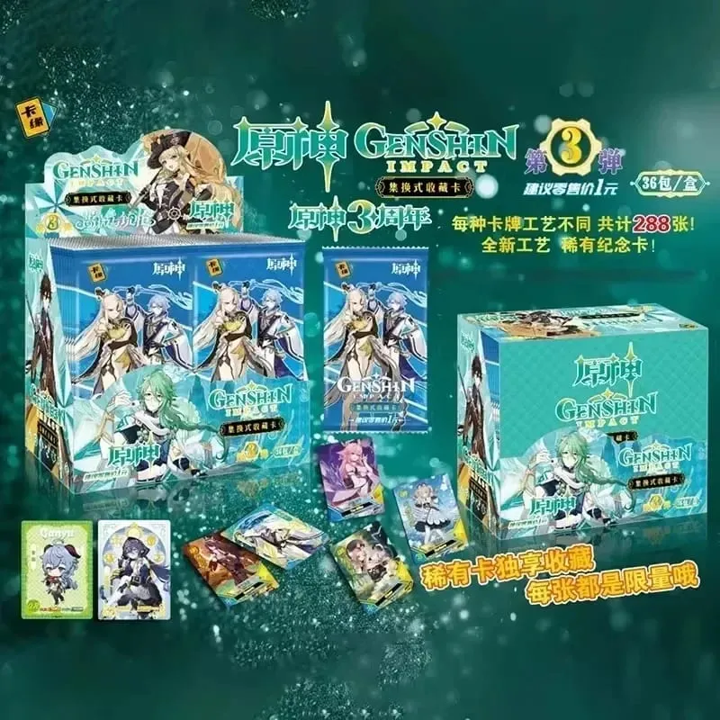 Game Genshin impact Card Anime TCG Collection Pack Booster Box Rare SSR Anime Collectible Card Family Table Game Card Toy — image 16