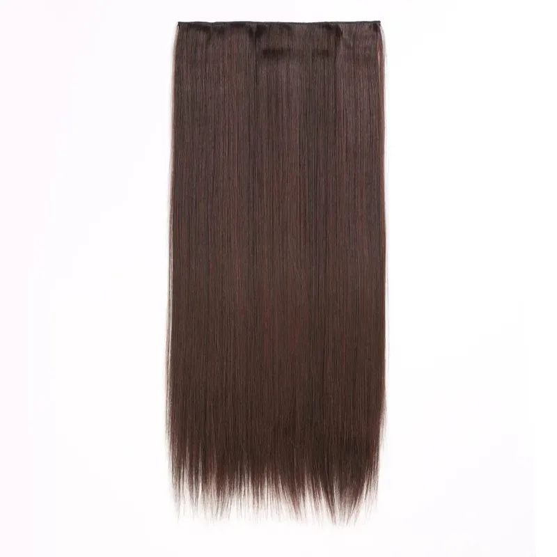 Synthetic Clip in Hair Extensions 6 Pcs/Set 16 Clips Long Straight Hairpieces Clip On Hair Extension for Women Blonde — image 32