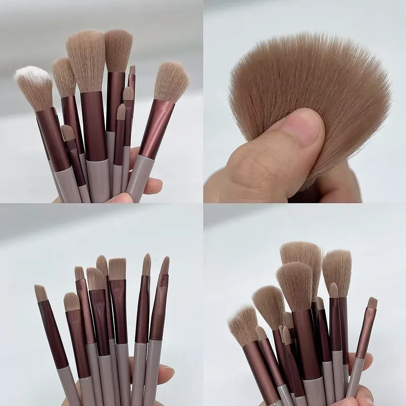 13/15PCS Makeup Brushes Set Eye Shadow Foundation Women Cosmetic Brush Eyeshadow Blush Beauty Soft Make Up Tools Bag