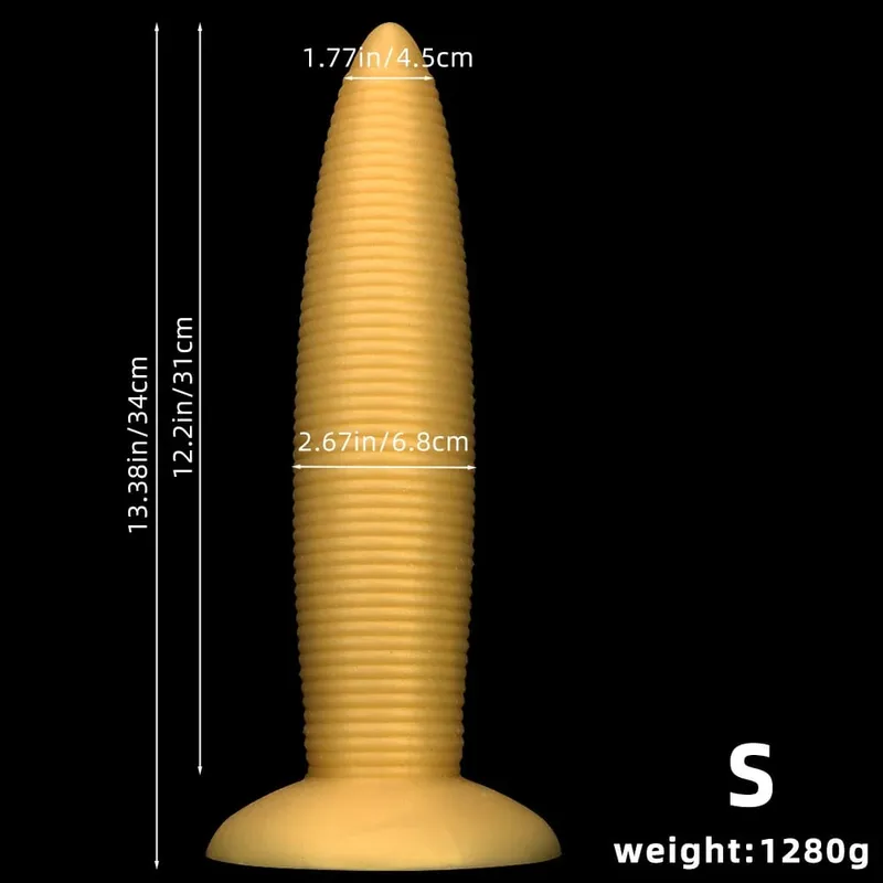 Pointed Giant Anal Plug Soft Silicone Huge Butt Plug Thick Anal Dildo Dilator with Suction Cup Adult Sex Toys For Woman Men — image 9