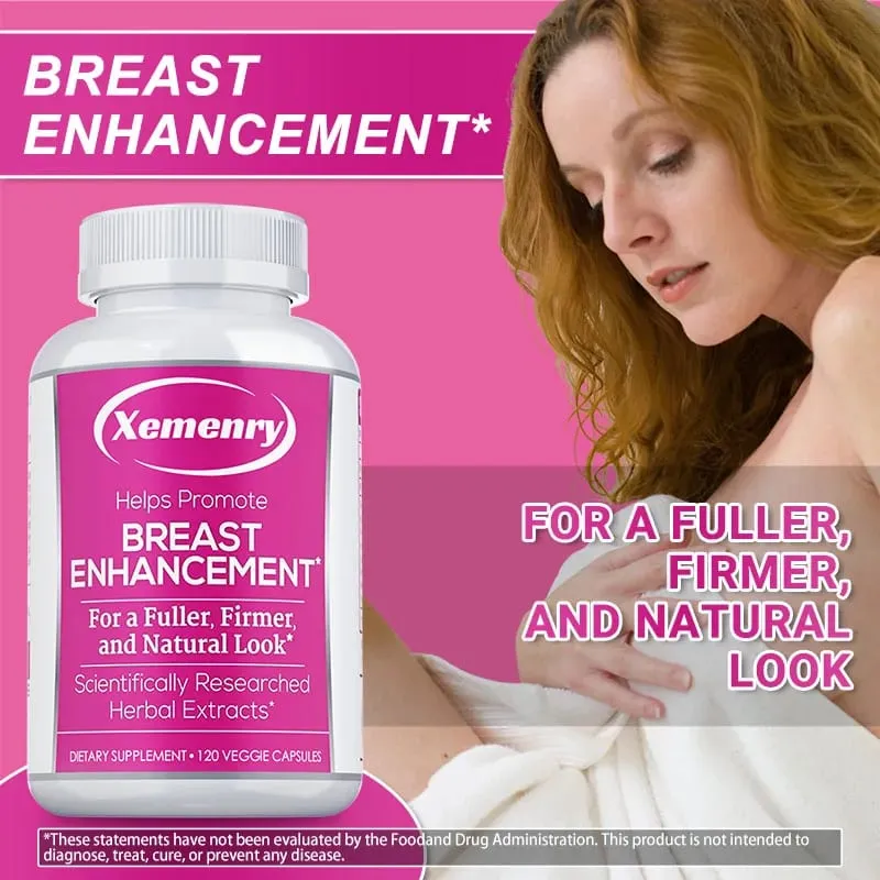 Breast Enhancement Capsules - Supports Balanced Estrogen Metabolism Enlarges Breasts Improves Skin Regulates Mood Non-GMO — image 4