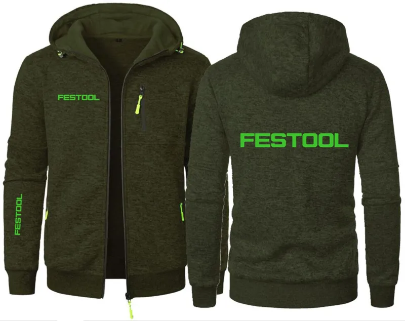 Festool Tools Brand Men's Hoodies Sweatshirts Jacquard Hoodie Fleece Men Hooded Sweatshirt For Male Hoody Man Sweatshirt