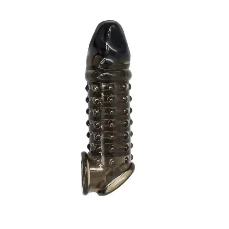 Reusable Penis Extender Cock Rings Delay Ejaculation Penis Condoms Dick Sleeve Silicone Glans Cover Enlargement Sex Toys For Men