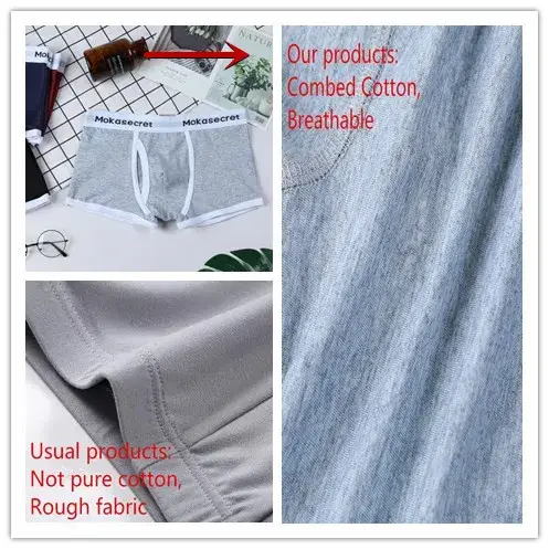 Men's Cotton Boxer Underwear Men's Fashion Letter Belt Underpants Breathable Soft Comfortable Male Panties Shorts — image 14