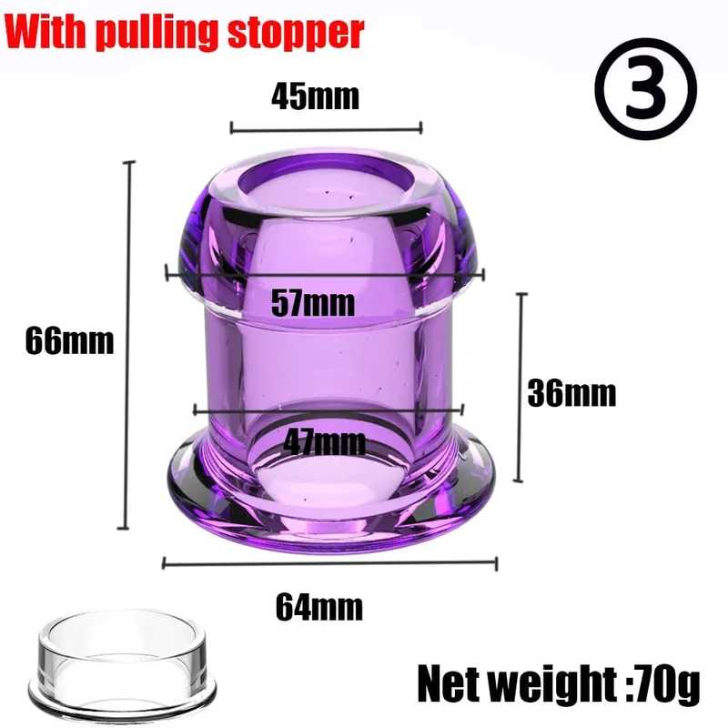 Hollow Speculum Peeking Anal Beads Vagina Butt Plug Ass Expander Tunnel Transparent Anus Dilation BDSM Sex Toy for Gay Couples — image 17