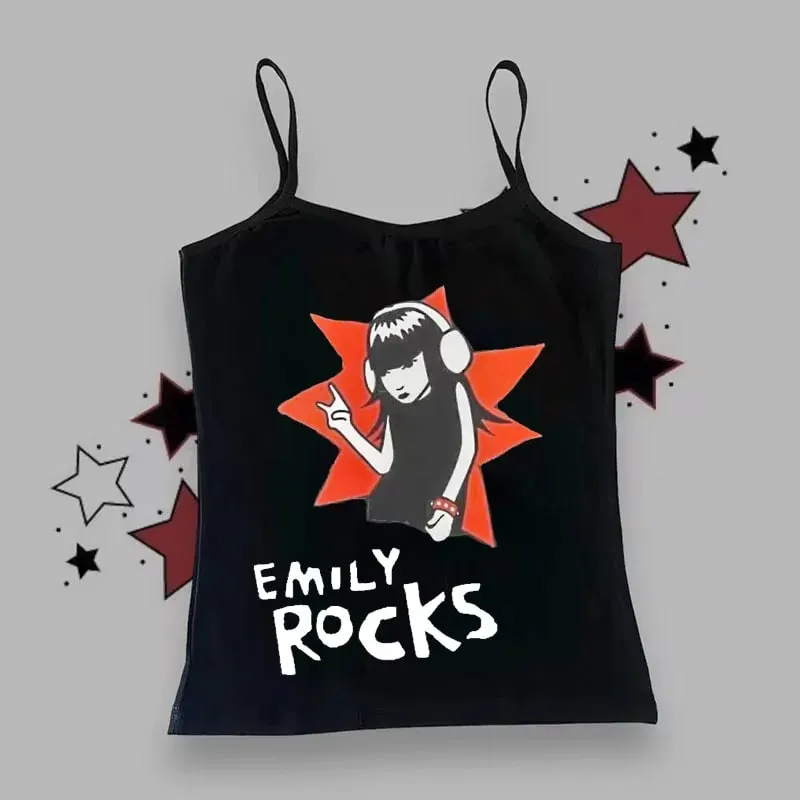 Vrouwen Gothic Spinnenweb Print Cami Tank Top Mouwloos Spaghetti Band Y2K Slim Cropped Hemdje Dark Punk Streetwear Tops — image 13