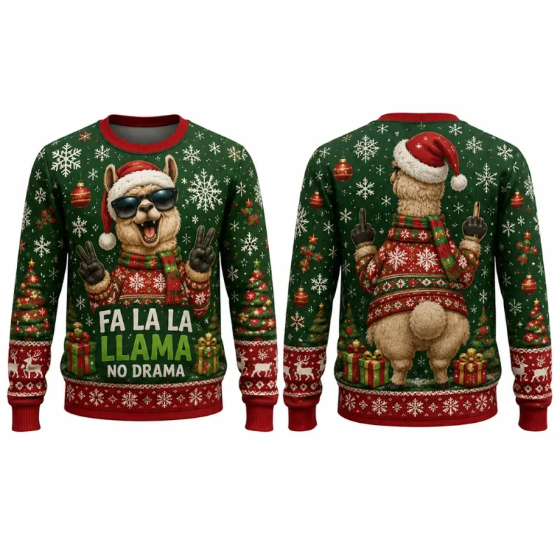 Lets Get Blitzened Reindeer Christmas Sweatshirt 3D Print Crewneck Unisex New Funny Ugly Xmas Party Holiday Jumper Autumn Wear