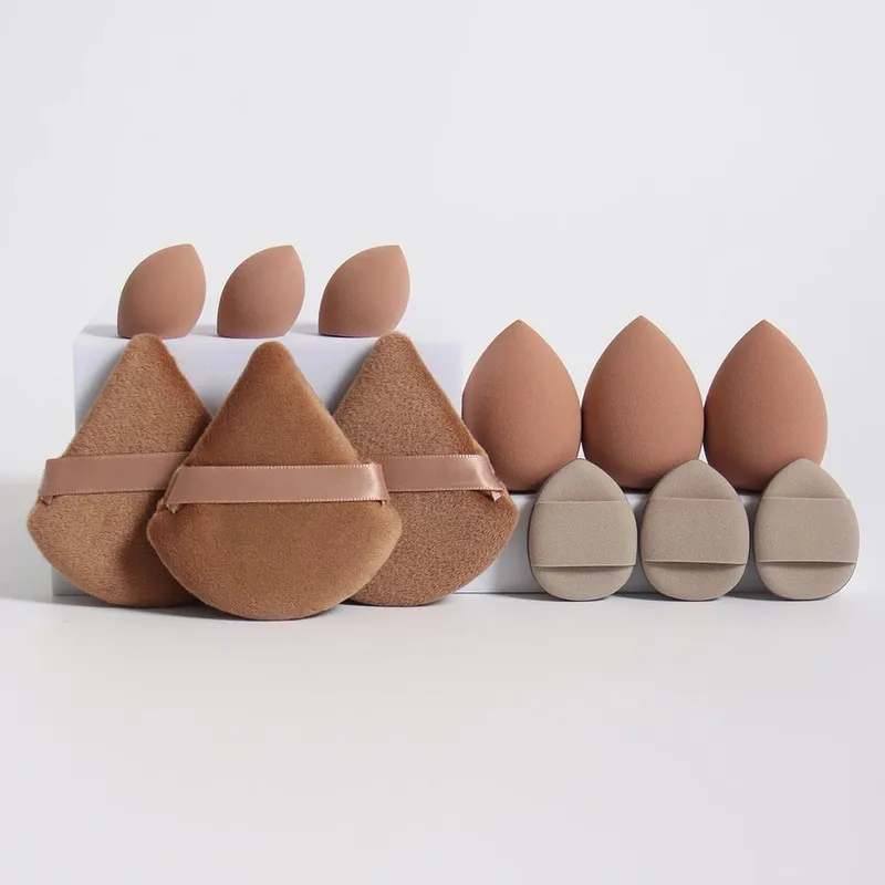 12Pcs Makeup Sponge Velvet Triangle Powder Puff Face Finger Puffs Mini Beauty Egg Liquid Foundation Tools Make Up Accessories — image 9