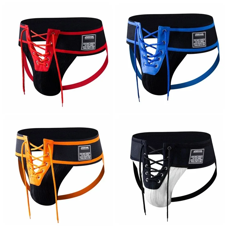 Jockmail Sexy Men Underwear Briefs Jockstrap Bare Buttocks Panties Gay Male Panties Shorts Bulging Bag Soft Underpants Cueca — image 34
